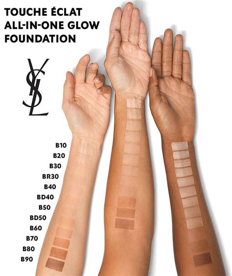 boots ysl foundation all hours|YSL touche eclat shade chart.